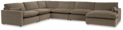 Sophie 6-Piece Sectional with Chaise | Cocoa | Ancho: 424.2cm - Alto: 91.4cm - Prof: 322.6cm