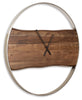 Panchali Wall Clock | Brown/Silver Finish | Ancho: 89.5cm - Alto: 89.5cm - Prof: 4.8cm