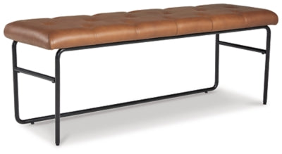 Donford Upholstered Accent Bench | Brown/Black | Ancho: 1244.6 - Alto: 463.55 - Prof : 406.4