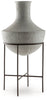 Estonbank Vase | Distressed Cream | Ancho: 35.9cm - Alto: 72.4cm - Prof: 35.9cm