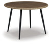 Amaris Outdoor Dining Table | Brown/Black | Ancho: 107.3cm - Alto: 74.6cm - Prof: 107.3cm