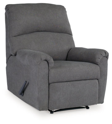 Nerviano Recliner | Charcoal | Ancho: 85.1cm - Alto: 106.7cm - Prof: 94.0cm