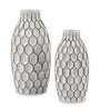 Dionna Vase (Set of 2) | White | Ancho: 19.0cm - Alto: 38.7cm - Prof: 19.0cm