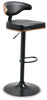 Bellatier Adjustable Height Bar Stool | Brown/Black | Ancho: 44.4cm - Alto: 111.8cm - Prof: 50.8cm