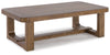 Cabalynn Coffee Table | Light Brown | Ancho: 142.9cm - Alto: 43.2cm - Prof: 76.2cm