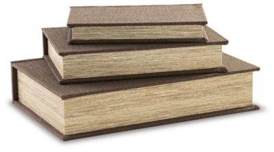 Jolina Box (Set of 3) | Brown | Ancho: 33.0cm - Alto: 7.1cm - Prof: 22.1cm