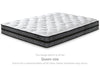 10 Inch Pocketed Hybrid Twin Mattress | White | Ancho: 939.8 - Alto: 254.0 - Prof : 1879.6
