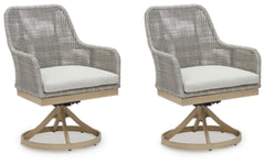 Seton Creek Outdoor Swivel Dining Chair (Set of 2) | Gray | Ancho: 64.5cm - Alto: 90.8cm - Prof: 65.4cm