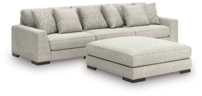 Regent Park 3-Piece Sectional and Ottoman | Pewter | Ancho: 0.0cm - Alto: 0.0cm - Prof: 0.0cm