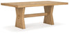 Galliden Dining Table | Light Brown | Ancho: 111.8cm - Alto: 75.6cm - Prof: 198.1cm
