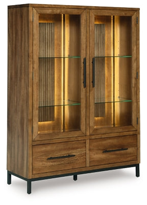 Steenlage Display Cabinet | Brown | Ancho: 108.6cm - Alto: 152.4cm - Prof: 38.1cm