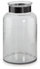 Lukasvale Vase | Clear/Pewter Finish | Ancho: 16.8cm - Alto: 28.6cm - Prof: 16.8cm