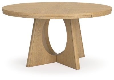 Rencott Dining Table | Light Brown | Ancho: 152.4cm - Alto: 76.5cm - Prof: 152.4cm