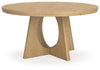 Rencott Dining Table | Light Brown | Ancho: 152.4cm - Alto: 76.5cm - Prof: 152.4cm
