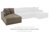 Raeanna Left-Arm Facing Corner Chaise | Storm | Ancho: 1016.0 - Alto: 914.4 - Prof : 1752.6
