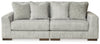 Regent Park 2-Piece Sectional Loveseat | Pewter | Ancho: 248.9cm - Alto: 99.1cm - Prof: 111.8cm