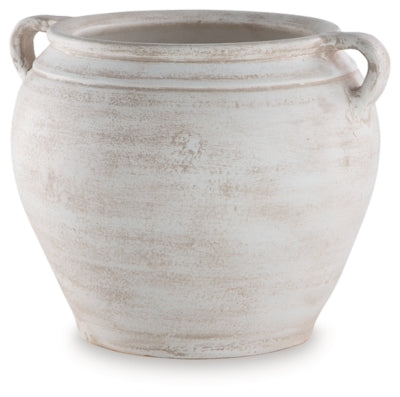 Meadie Vase | Distressed White | Ancho: 27.9cm - Alto: 23.5cm - Prof: 24.4cm