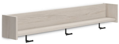 Socalle Wall Mounted Coat Rack with Shelf | Light Natural | Ancho: 134.0cm - Alto: 19.0cm - Prof: 19.0cm