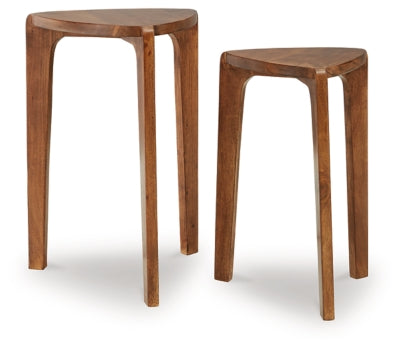Brynnleigh Accent Table (Set of 2) | Medium Brown | Ancho: 39.1cm - Alto: 61.3cm - Prof: 39.1cm