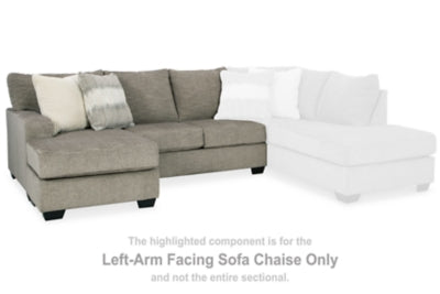 Creswell Left-Arm Facing Sofa Chaise | Stone | Ancho: 223.5cm - Alto: 99.1cm - Prof: 162.6cm