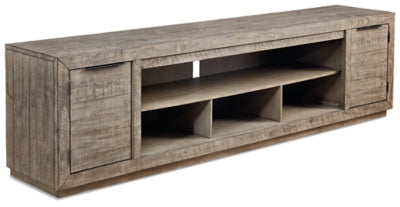 Krystanza 92" TV Stand | Weathered Gray | Ancho: 233.7cm - Alto: 63.8cm - Prof: 45.4cm