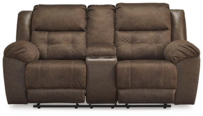 Florelle Glider Reclining Loveseat with Console | Chestnut | Ancho: 2057.4 - Alto: 1092.2 - Prof : 1016.0