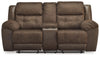 Florelle Glider Reclining Loveseat with Console | Chestnut | Ancho: 2057.4 - Alto: 1092.2 - Prof : 1016.0