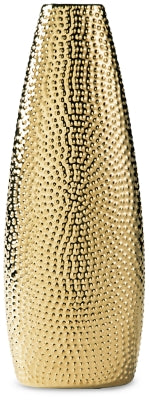 Efim Vase | Gold Finish | Ancho: 12.7cm - Alto: 34.9cm - Prof: 7.0cm