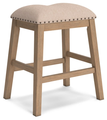 Sanbriar Counter Height Bar Stool | Light Brown | Ancho: 463.55 - Alto: 612.9 - Prof : 416.05