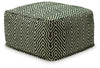 Abacy Pouf | Green/Ivory | Ancho: 58.4cm - Alto: 35.9cm - Prof: 58.7cm
