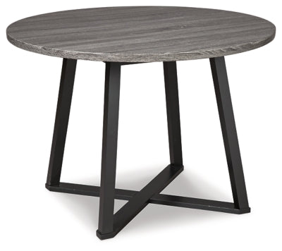 Centiar Dining Table | Gray/Black | Ancho: 106.7cm - Alto: 76.5cm - Prof: 106.7cm