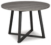 Centiar Dining Table | Gray/Black | Ancho: 106.7cm - Alto: 76.5cm - Prof: 106.7cm
