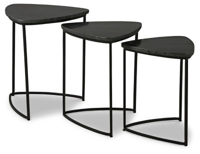 Olinmere Accent Table (Set of 3) | Black | Ancho: 488.95 - Alto: 571.5 - Prof : 482.6