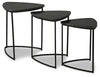 Olinmere Accent Table (Set of 3) | Black | Ancho: 488.95 - Alto: 571.5 - Prof : 482.6
