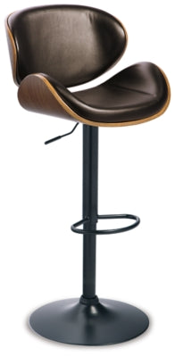 Bellatier Adjustable Height Bar Stool | Brown | Ancho: 50.5cm - Alto: 121.9cm - Prof: 45.7cm