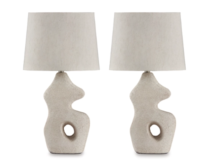 Chadrich Table Lamp (Set of 2) | Antique Beige | Ancho: 35.6cm - Alto: 66.0cm - Prof: 25.7cm