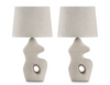 Chadrich Table Lamp (Set of 2) | Antique Beige | Ancho: 35.6cm - Alto: 66.0cm - Prof: 25.7cm