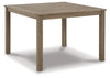 Aria Plains Outdoor Dining Table | Brown | Ancho: 106.7cm - Alto: 74.6cm - Prof: 106.7cm