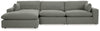 Elyza 3-Piece Sectional with Chaise | Smoke | Ancho: 365.8cm - Alto: 91.4cm - Prof: 172.7cm