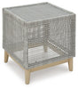 Seton Creek Outdoor End Table | Gray | Ancho: 54.9cm - Alto: 59.1cm - Prof: 54.9cm