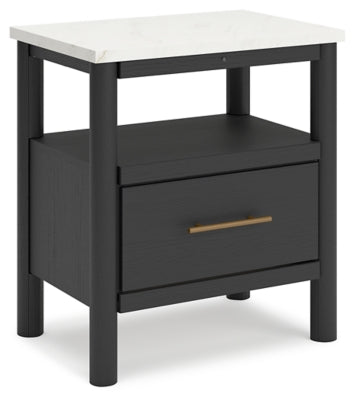 Cadmori Nightstand | Black/White | Ancho: 61.0cm - Alto: 67.5cm - Prof: 41.9cm