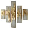 Devlan Wall Art (Set of 5) | Gold Finish/White | Ancho: 0.0 - Alto: 0.0 - Prof : 0.0