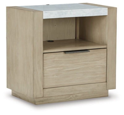 Hennington Nightstand | Bisque | Ancho: 69.8cm - Alto: 67.9cm - Prof: 43.2cm