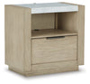 Hennington Nightstand | Bisque | Ancho: 69.8cm - Alto: 67.9cm - Prof: 43.2cm