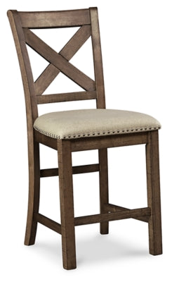 Moriville Counter Height Bar Stool | Beige | Ancho: 49.5cm - Alto: 105.4cm - Prof: 61.9cm