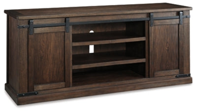 Budmore 70" TV Stand | Rustic Brown | Ancho: 177.8cm - Alto: 76.2cm - Prof: 50.8cm