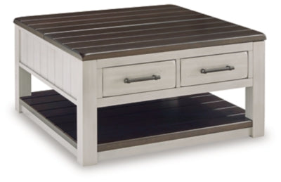 Darborn Lift-Top Coffee Table | Gray/Brown | Ancho: 90.2cm - Alto: 48.9cm - Prof: 90.2cm