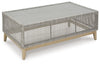 Seton Creek Outdoor Coffee Table | Gray | Ancho: 126.7cm - Alto: 45.7cm - Prof: 71.1cm