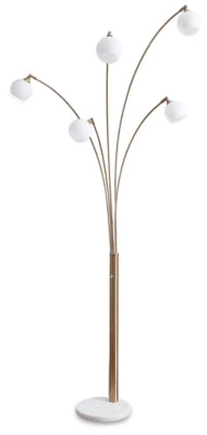 Taliya Arc Lamp | Champagne/White | Ancho: 34.3cm - Alto: 241.3cm - Prof: 73.7cm