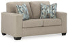 Deltona Loveseat | Parchment | Ancho: 157.5cm - Alto: 94.0cm - Prof: 96.5cm